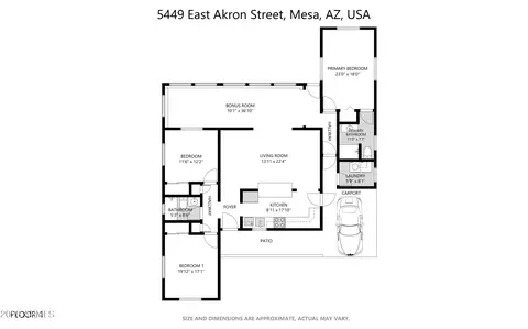 Floorplan - 5449 E Akron St, Mesa, AZ 85205 photo 1 of 1