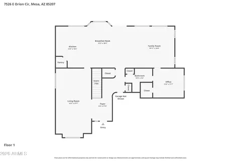 Floorplan - 7526 E Orion Cir, Mesa, AZ 85207 photo 2 of 3