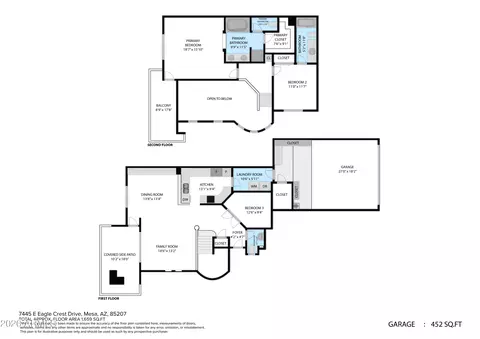 Floorplan - 7445 Eagle Crest Dr #1056, Mesa, AZ 85207 photo 1 of 2