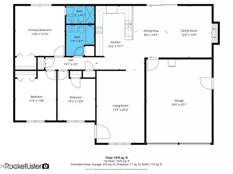 Floorplan - 8001 N 17th Dr, Phoenix, AZ 85021 photo 1 of 2