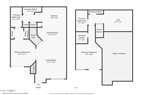 Floorplan - 3302 E Aire Libre Ave #102, Phoenix, AZ 85032 photo 1 of 1