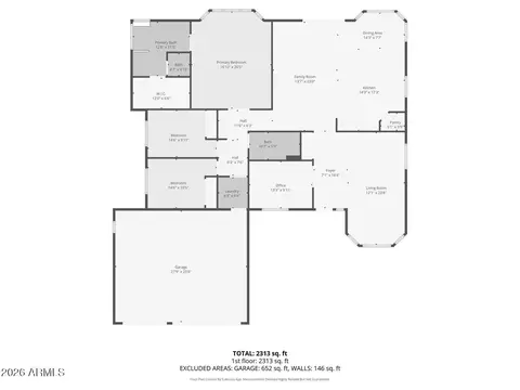 Floorplan - 949 E Knoll St, Mesa, AZ 85203 photo 1 of 1