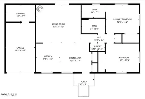 Floorplan - 2214 Sitgreaves Dr, Overgaard, AZ 85933 photo 1 of 1