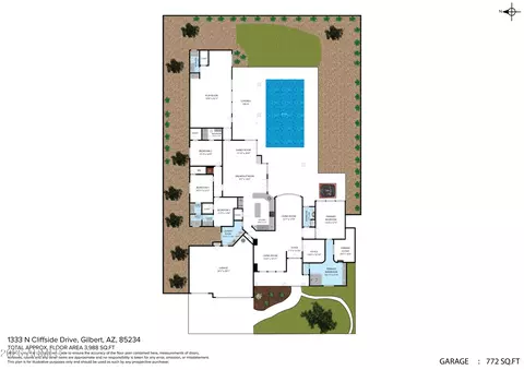 Floorplan - 1333 N Cliffside Dr, Gilbert, AZ 85234 photo 1 of 2