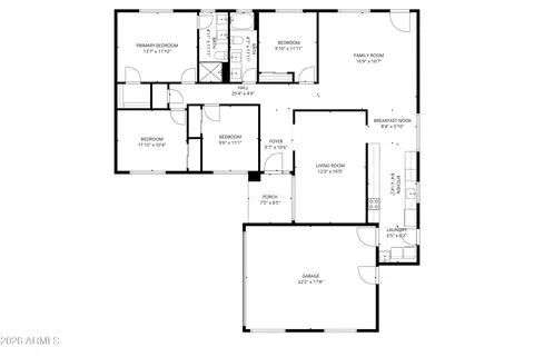 Floorplan - 1881 E Concorda Dr, Tempe, AZ 85282 photo 1 of 2
