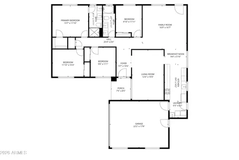 Floorplan - 1881 E Concorda Dr, Tempe, AZ 85282 photo 1 of 1