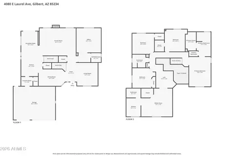 Floorplan - 4080 E Laurel Ave, Gilbert, AZ 85234 photo 1 of 1