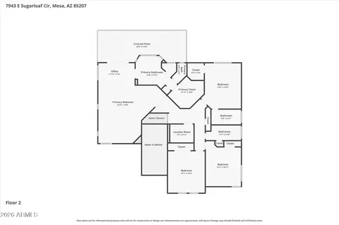 Floorplan - 7943 E Sugarloaf Cir, Mesa, AZ 85207 photo 2 of 2