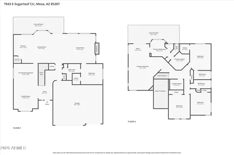 Floorplan - 7943 E Sugarloaf Cir, Mesa, AZ 85207 photo 1 of 2