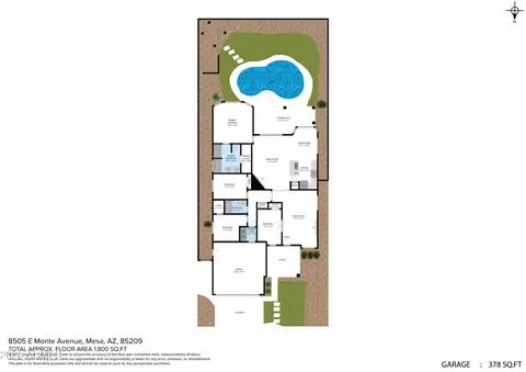 Floorplan - 8505 E Monte Ave, Mesa, AZ 85209 photo 1 of 4