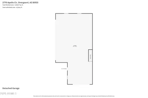 Floorplan - 2770 Apollo Cir, Overgaard, AZ 85933 photo 5 of 5