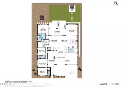 Floorplan - 10545 E Thorite Ave, Mesa, AZ 85212 photo 2 of 2