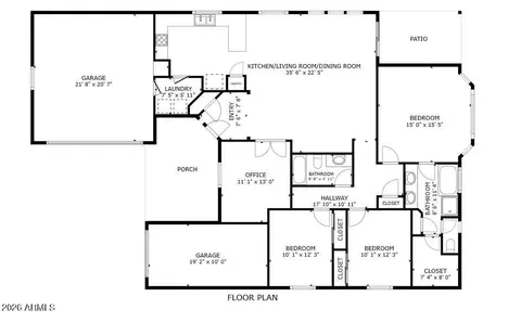 Floorplan - 2319 W Beverly Rd, Phoenix, AZ 85041 photo 2 of 2