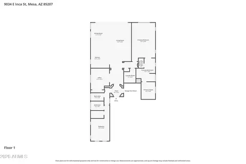 Floorplan - 9034 E Inca St, Mesa, AZ 85207 photo 1 of 1