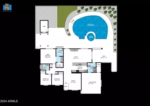 Floorplan - 2207 S Cherry --, Mesa, AZ 85210 photo 1 of 2