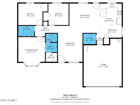 Floorplan - 744 E Appaloosa Rd, Gilbert, AZ 85296 photo 1 of 2