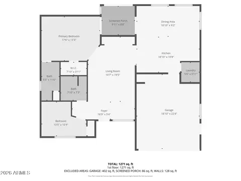Floorplan - 8008 E Monte Ave, Mesa, AZ 85209 photo 2 of 2
