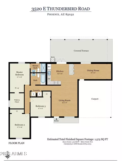 Floorplan - 3520 E Thunderbird Rd, Phoenix, AZ 85032 photo 1 of 1