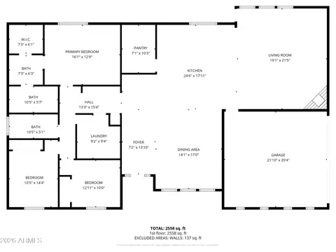 Floorplan - 1338 E Kael St, Mesa, AZ 85203 photo 1 of 1