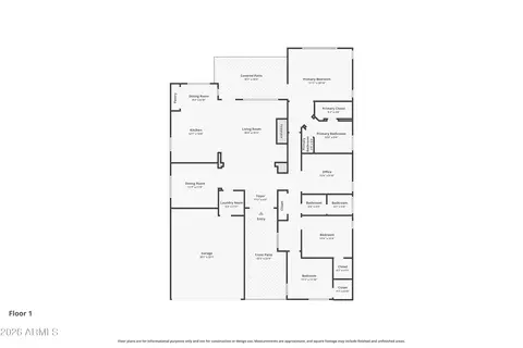 Floorplan - 11318 E Pronghorn Ave, Mesa, AZ 85212 photo 1 of 1