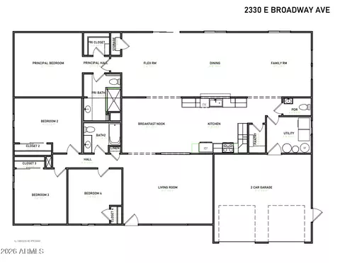Floorplan - 2330 E Broadway Ave, Apache Junction, AZ 85119 photo 1 of 1