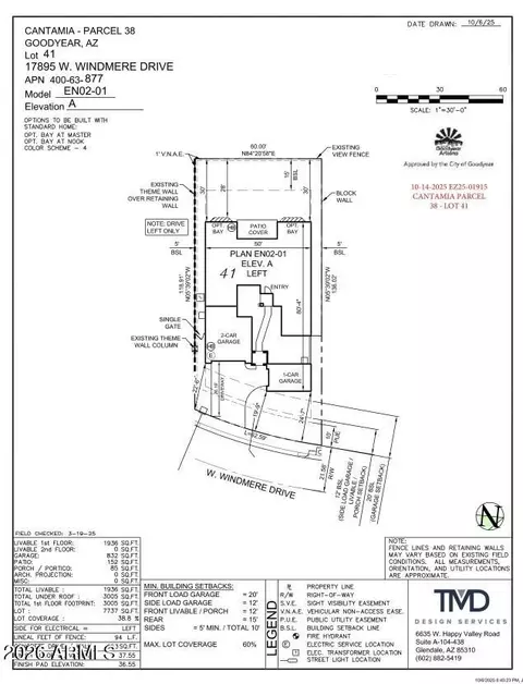 Floorplan - 17895 W Windmere Dr, Goodyear, AZ 85338 photo 2 of 2