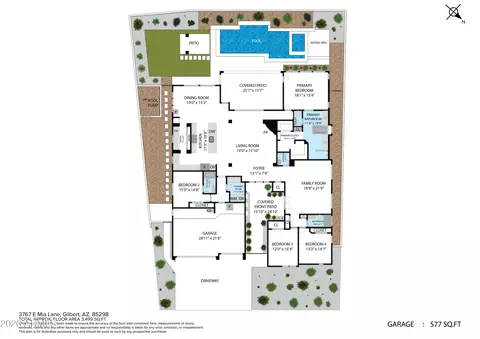 Floorplan - 3767 E Mia Ln, Gilbert, AZ 85298 photo 1 of 1