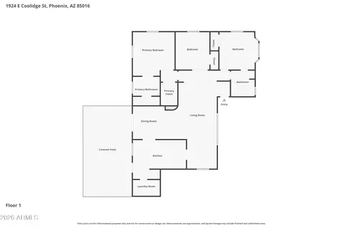 Floorplan - 1924 E Coolidge St, Phoenix, AZ 85016 photo 1 of 1
