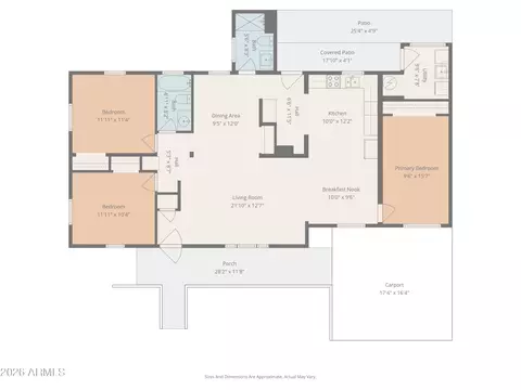 Floorplan - 1020 E Oregon Ave, Phoenix, AZ 85014 photo 2 of 2
