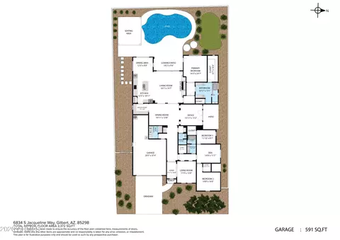 Floorplan - 6834 S Jacqueline Way, Gilbert, AZ 85298 photo 2 of 2