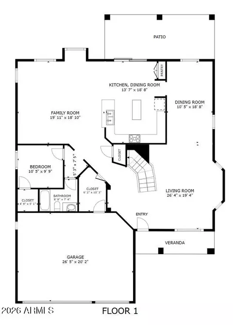 Floorplan - 2631 E Pinto Dr, Gilbert, AZ 85296 photo 3 of 4
