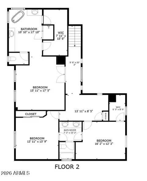 Floorplan - 2631 E Pinto Dr, Gilbert, AZ 85296 photo 2 of 4