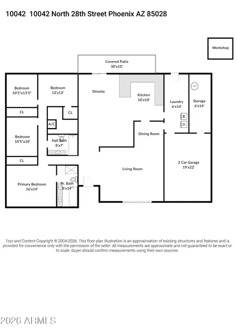 Floorplan - 10042 N 28th St, Phoenix, AZ 85028 photo 1 of 1