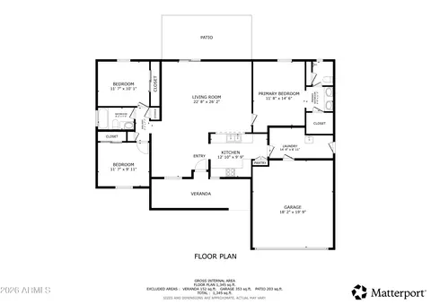 Floorplan - 4041 W Pershing Ave, Phoenix, AZ 85029 photo 1 of 1