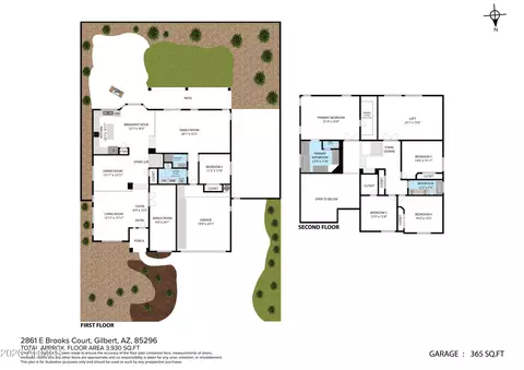 Floorplan - 2861 E Brooks Ct, Gilbert, AZ 85296 photo 2 of 2