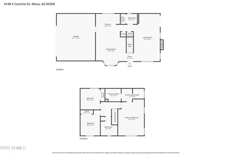 Floorplan - 4148 E Camino St, Mesa, AZ 85205 photo 1 of 2