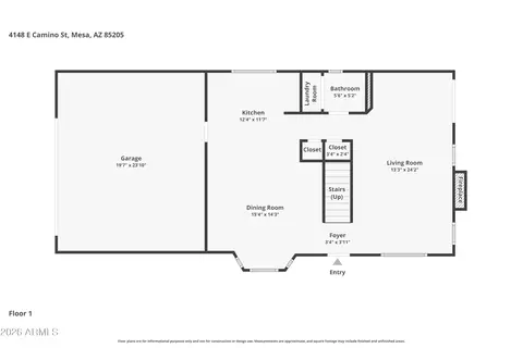 Floorplan - 4148 E Camino St, Mesa, AZ 85205 photo 2 of 2