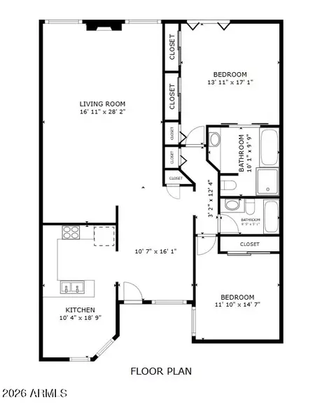 Floorplan - 735 E Gardenia Dr, Phoenix, AZ 85020 photo 1 of 2