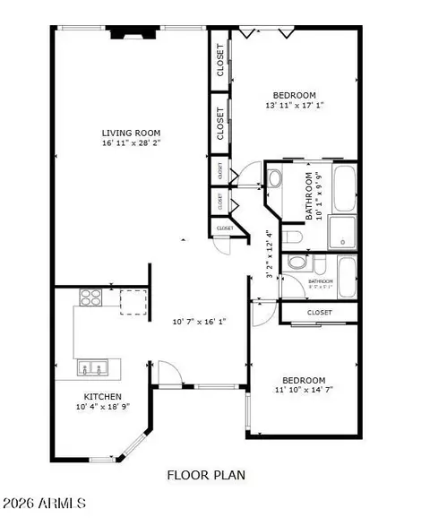 Floorplan - 735 E Gardenia Dr, Phoenix, AZ 85020 photo 2 of 2