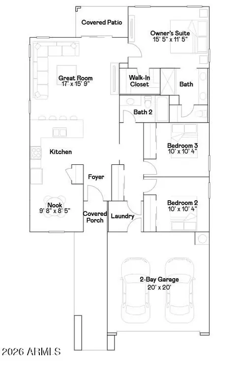 Floorplan - 2205 W Ramona Ave, Apache Junction, AZ 85120 photo 1 of 1