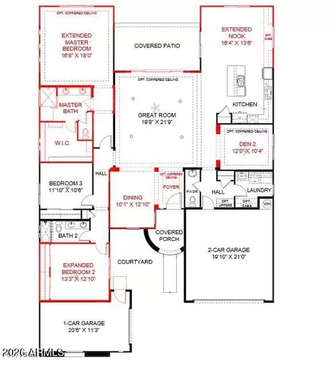 Floorplan - 7606 S Penrose Dr, Gilbert, AZ 85298 photo 1 of 1