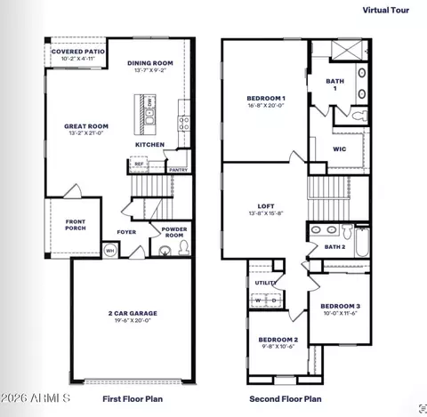 Floorplan - 5844 E Covey Ln, Phoenix, AZ 85054 photo 1 of 1