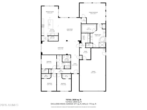 Floorplan - 3627 E Blue Spruce Ln, Gilbert, AZ 85298 photo 1 of 1