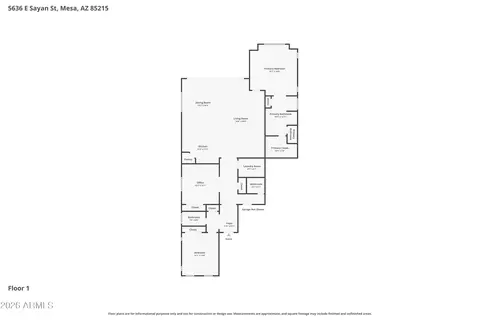 Floorplan - 5636 E Sayan St, Mesa, AZ 85215 photo 1 of 1