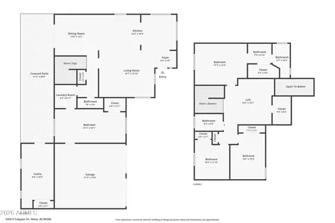 Floorplan - 5426 E Calypso Cir, Mesa, AZ 85206 photo 2 of 2