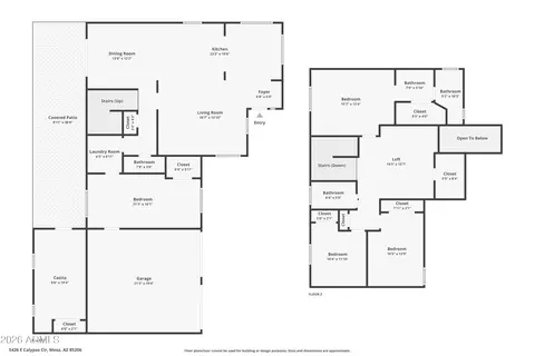 Floorplan - 5426 E Calypso Cir, Mesa, AZ 85206 photo 1 of 2