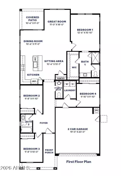 Floorplan - 3224 S 263rd Dr, Buckeye, AZ 85326 photo 1 of 1