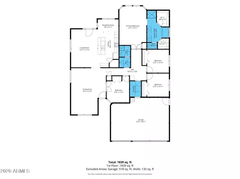 Floorplan - 11465 E Decatur St, Mesa, AZ 85207 photo 1 of 1