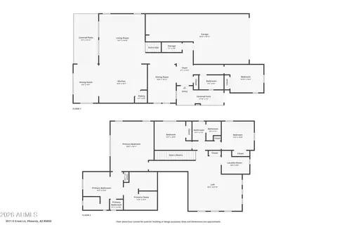 Floorplan - 3511 E Crest Ln, Phoenix, AZ 85050 photo 1 of 3