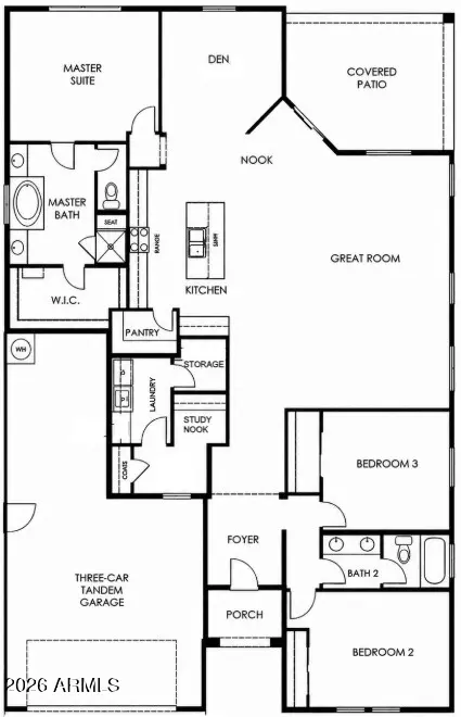 Floorplan - 1447 E Warbler Rd, Gilbert, AZ 85297 photo 1 of 1